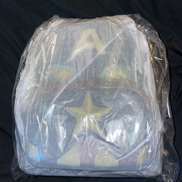 LOUNGEFLY MARVEL WHAT IF? ZOMBIE CAPTAIN AMERICA COSPLAY MINI BACKPACK - Picture 7 of 8